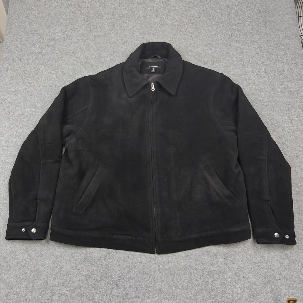 Colebrook Jacket Mens XL Black Wool Bomber Full Zip Insulated Lined Pockets